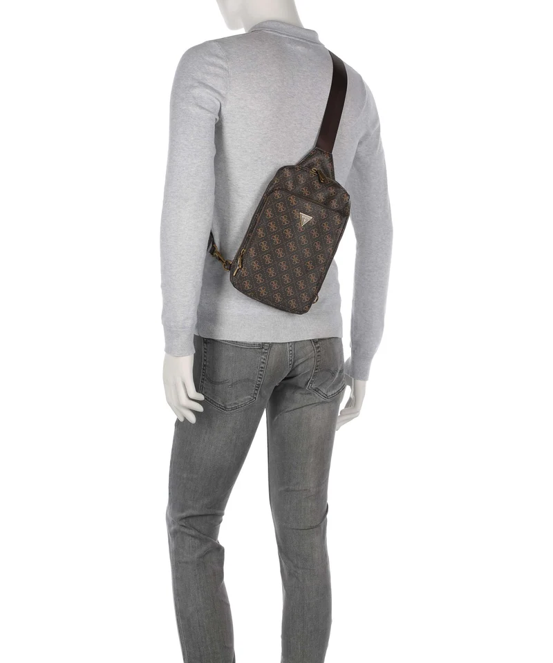Guess Milano Slingbag brown/ochre/burgundy