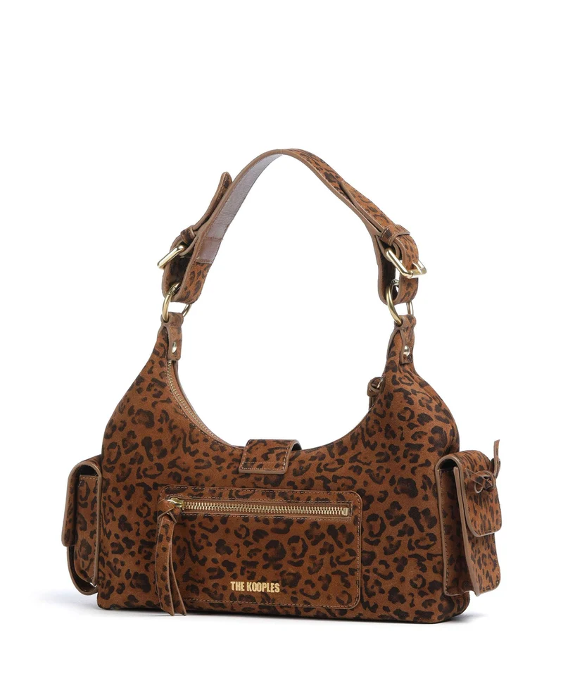The Kooples Amelia Small Schultertasche leopard