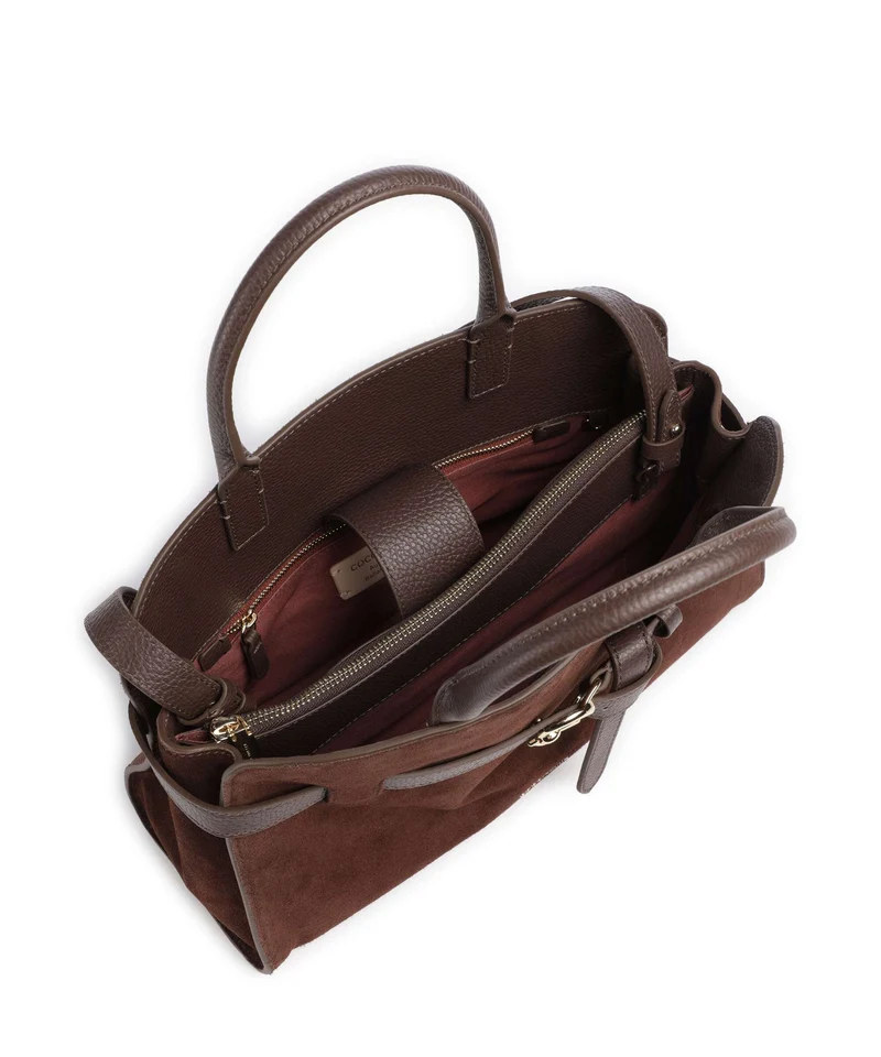 Coccinelle Sabine Suede Handtasche brunette