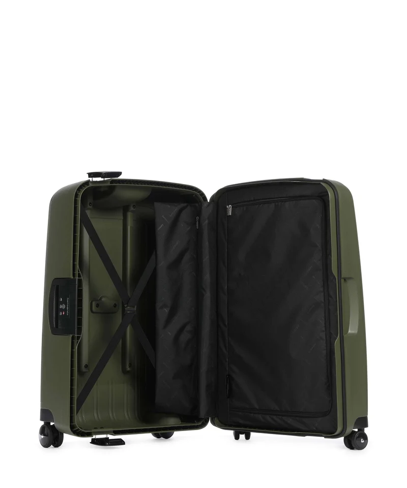 Samsonite S'Cure 4-Rollen Trolley olive