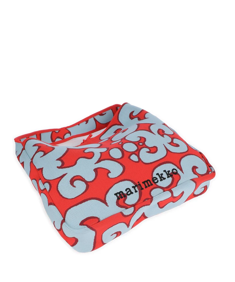 Marimekko Knitted Keidas Beuteltasche light blue/red