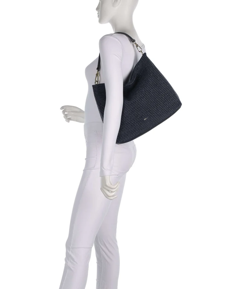 Abro Raffia Kaia Beuteltasche navy
