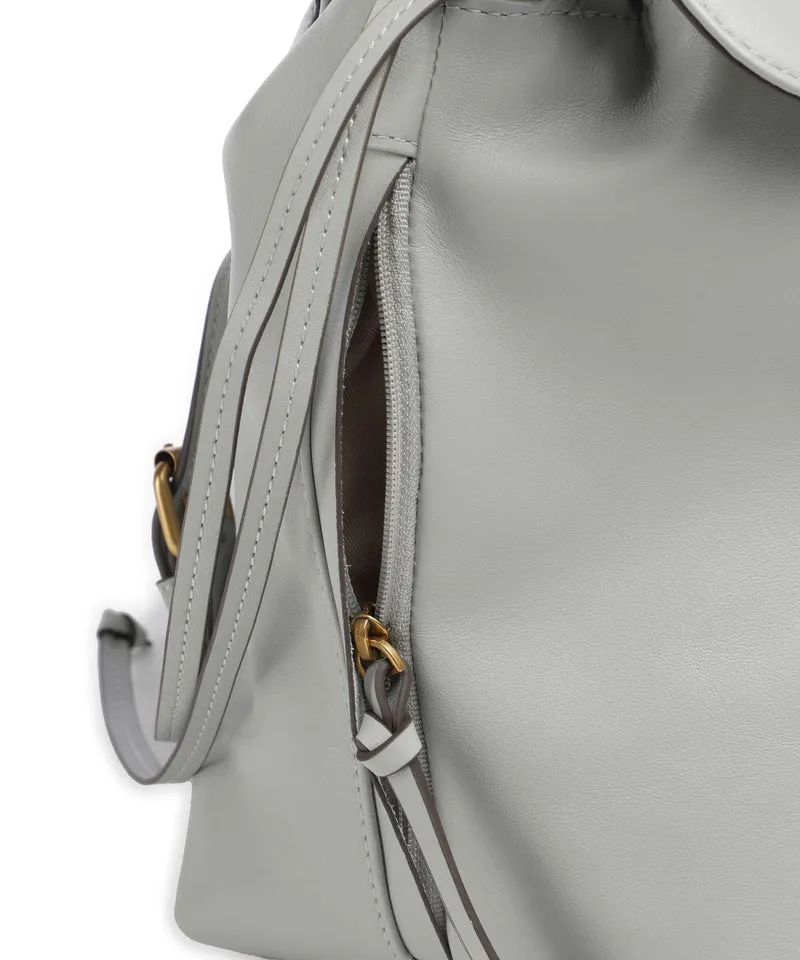 Pinko Saddle Rucksack-Tasche grigio perla/antique gold