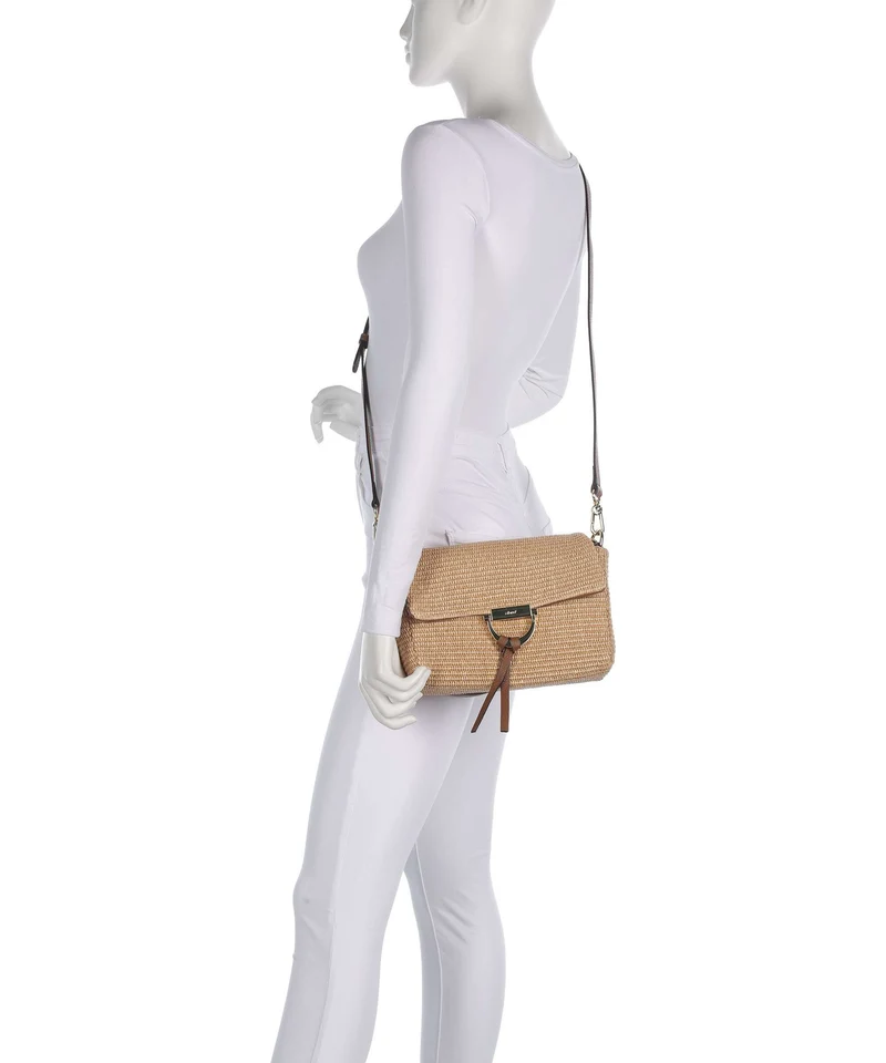 Abro Raffia Classica Temi Schultertasche natural