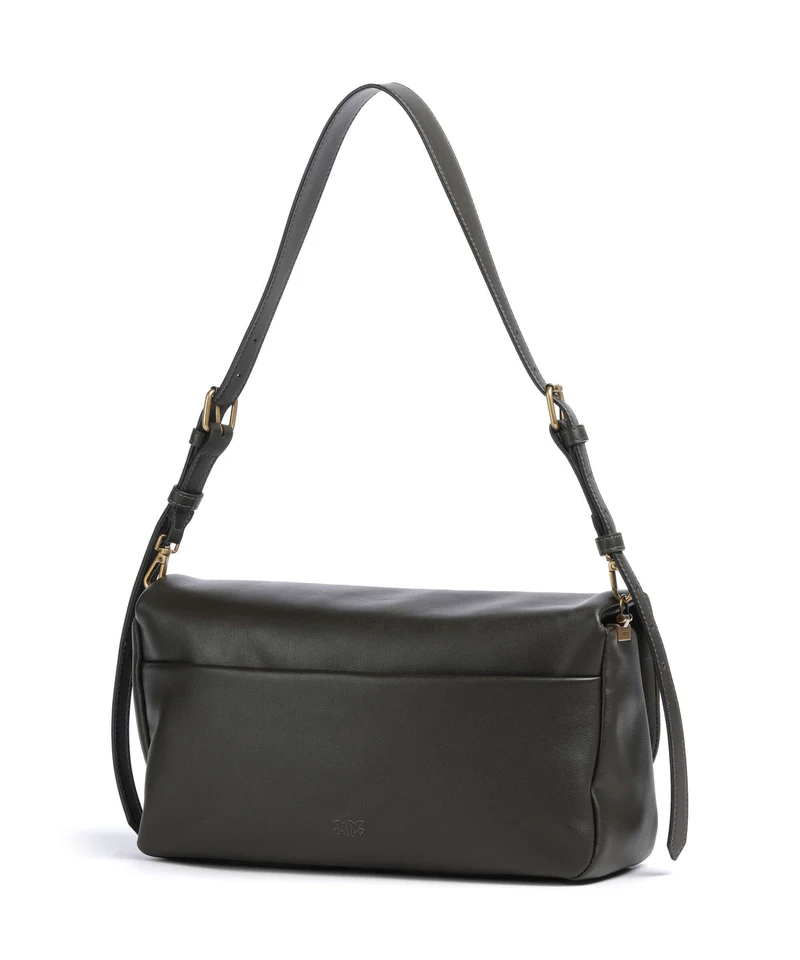Pinko Click Soft Horizontal Schultertasche verde fango/antique gold