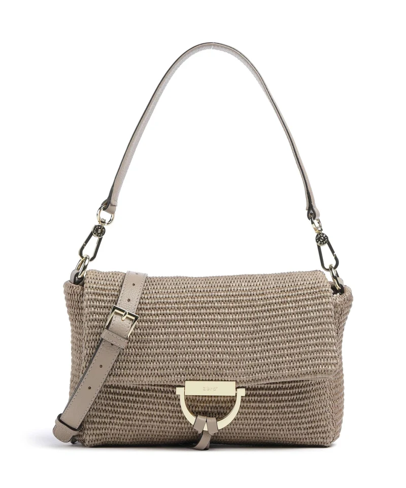 Abro Raffia Classica Temi Schultertasche siena