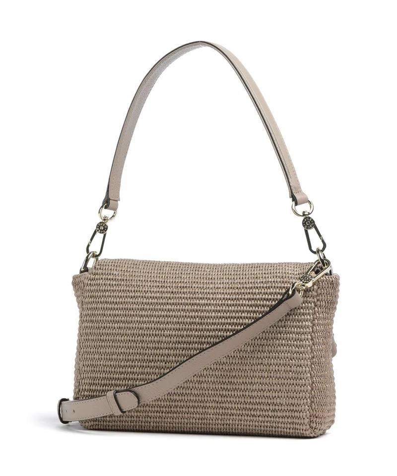 Abro Raffia Classica Temi Schultertasche siena