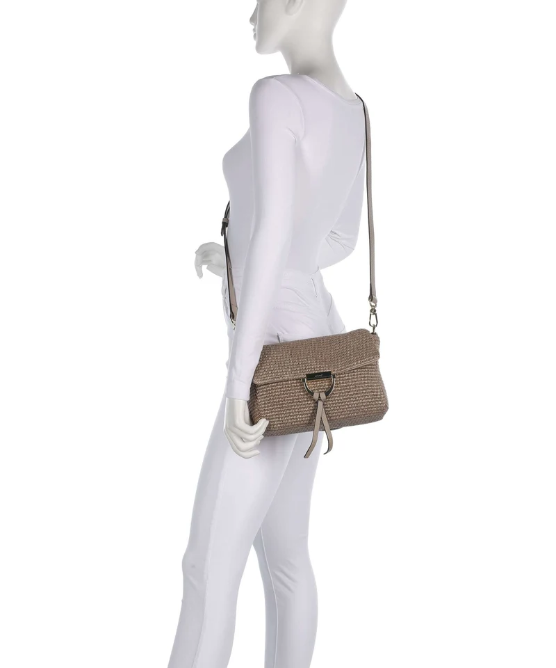 Abro Raffia Classica Temi Schultertasche siena