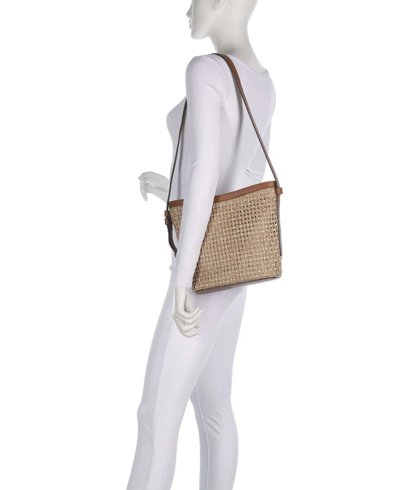 Abro Raffia Cordino Cosmo Umhängetasche caramel/cognac