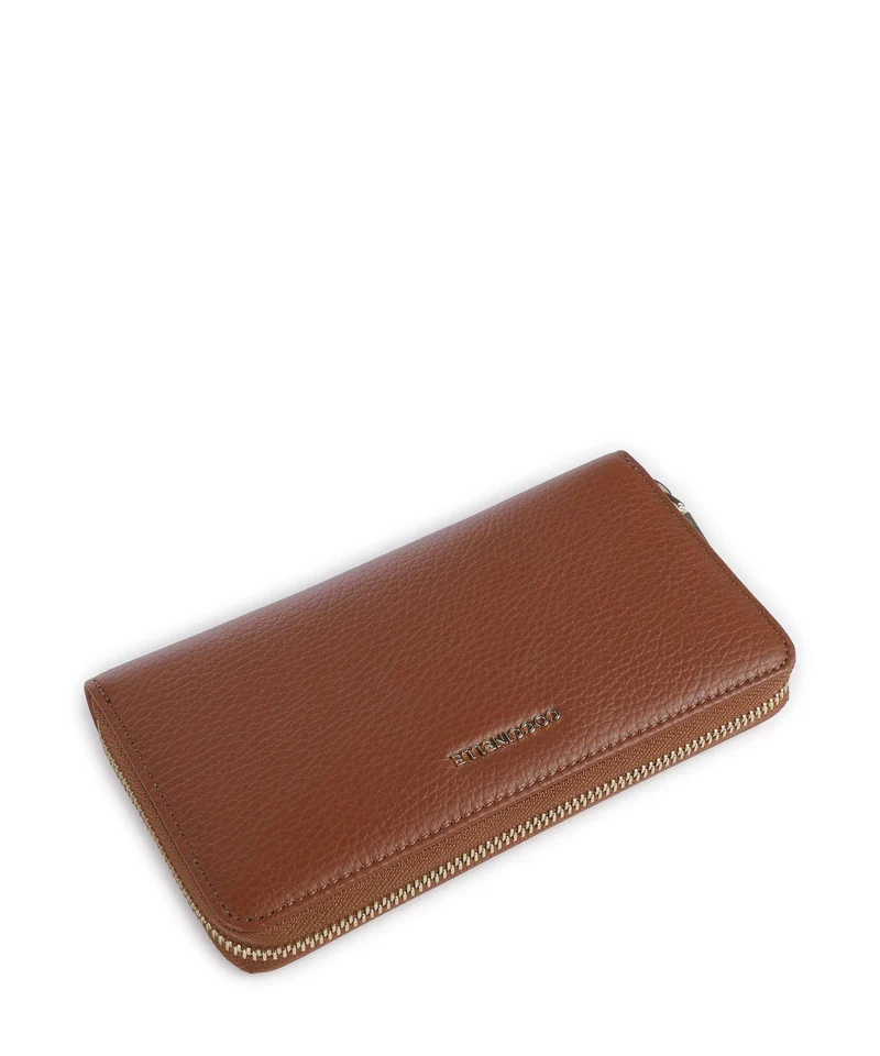 Coccinelle Metallic Soft Geldbörse cognac