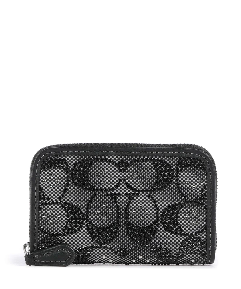 Coach Essential Crystal Signature Jacquard Geldbörse black