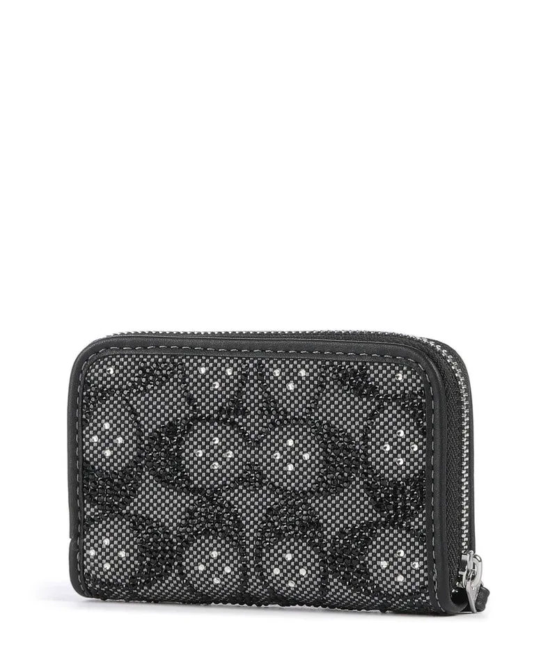 Coach Essential Crystal Signature Jacquard Geldbörse black