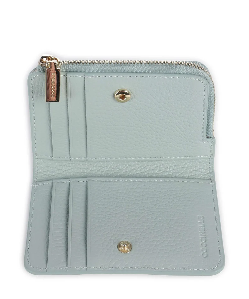 Coccinelle Metallic Soft Geldbörse aquamarine