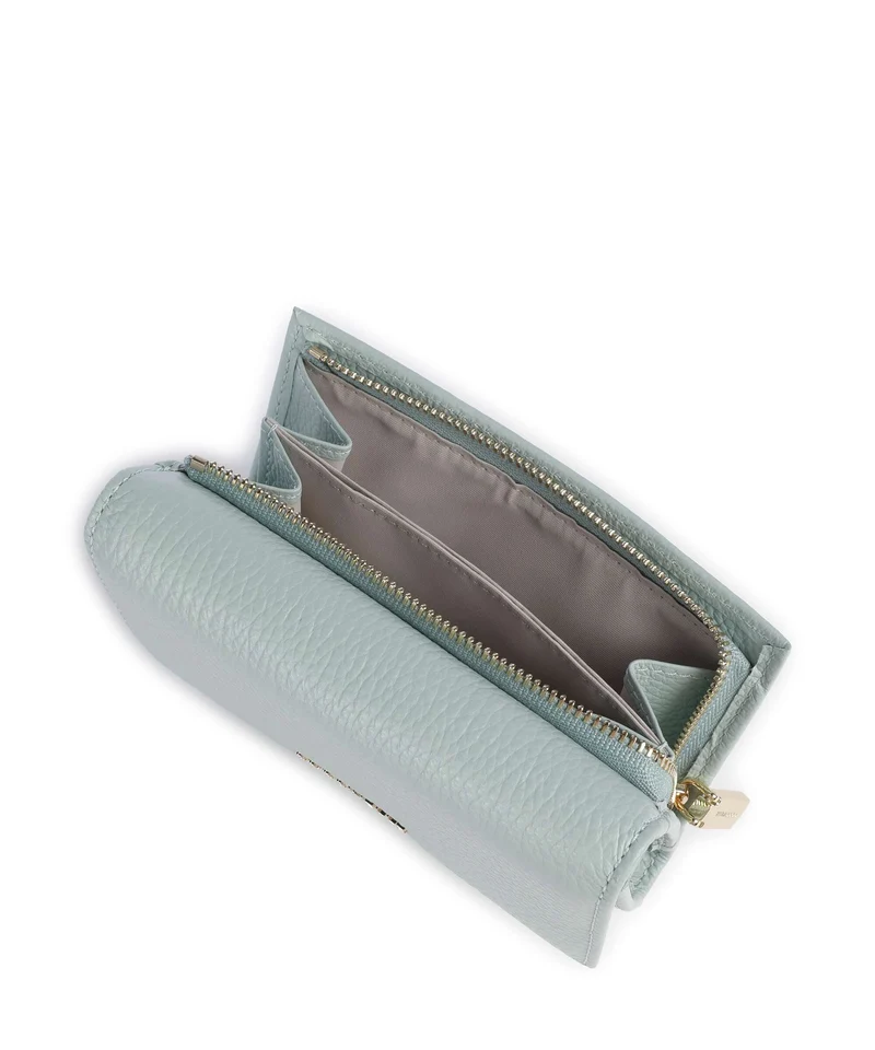 Coccinelle Metallic Soft Geldbörse aquamarine