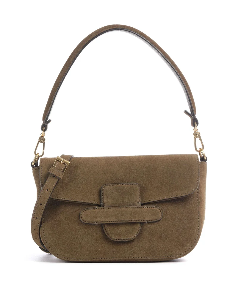 Abro Suede Camilla Schultertasche military