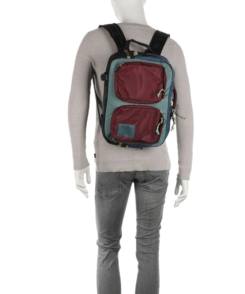 Topo Designs Global Aktentasche dark denim/burgundy