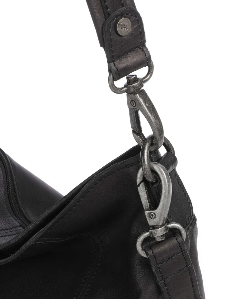 The Chesterfield Brand Washed Waxed Cow Sintra Beuteltasche black