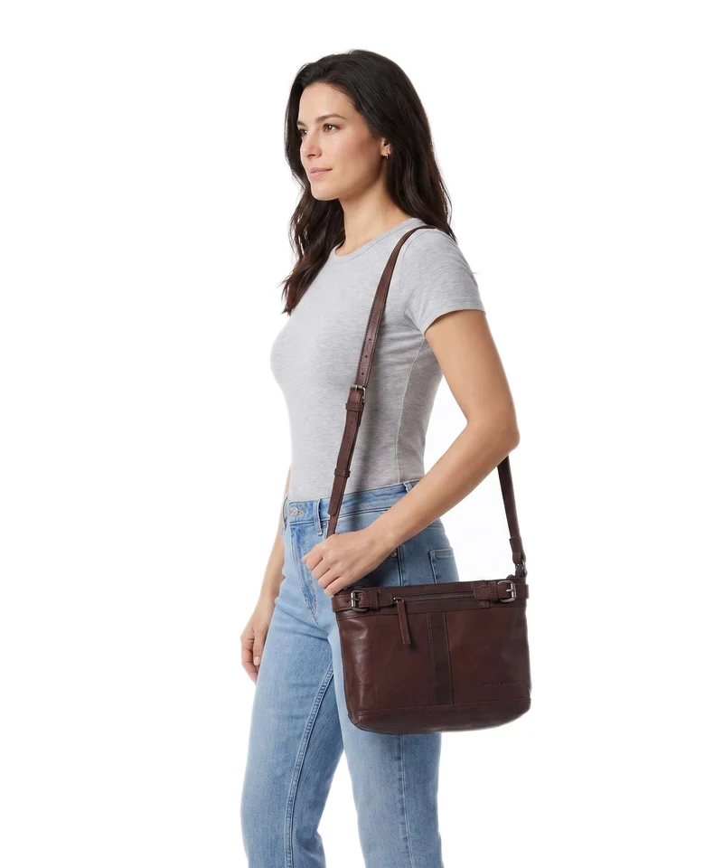 Spikes & Sparrow Bronco Umhängetasche dark brown
