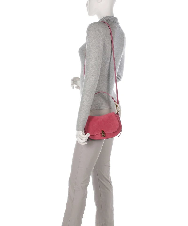 Coccinelle Magie Suede Schultertasche rosewood