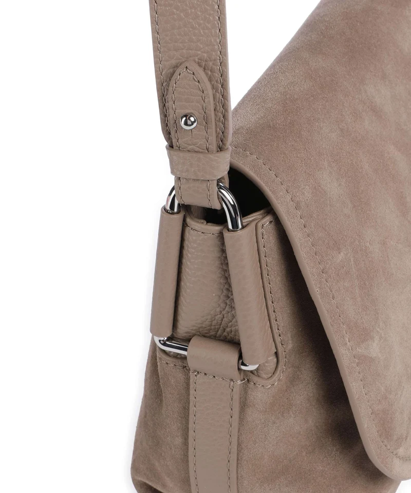 Coccinelle Rebekka Suede Umhängetasche warm taupe