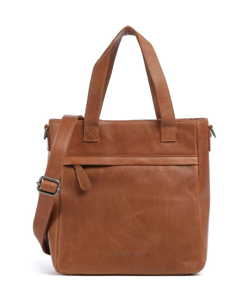 The Chesterfield Brand Wax Pull Up Cow Lingfield Handtasche cognac