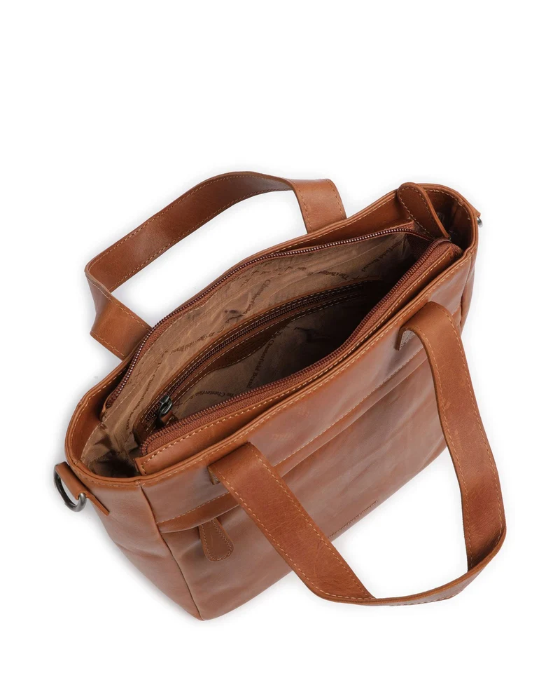 The Chesterfield Brand Wax Pull Up Cow Lingfield Handtasche cognac