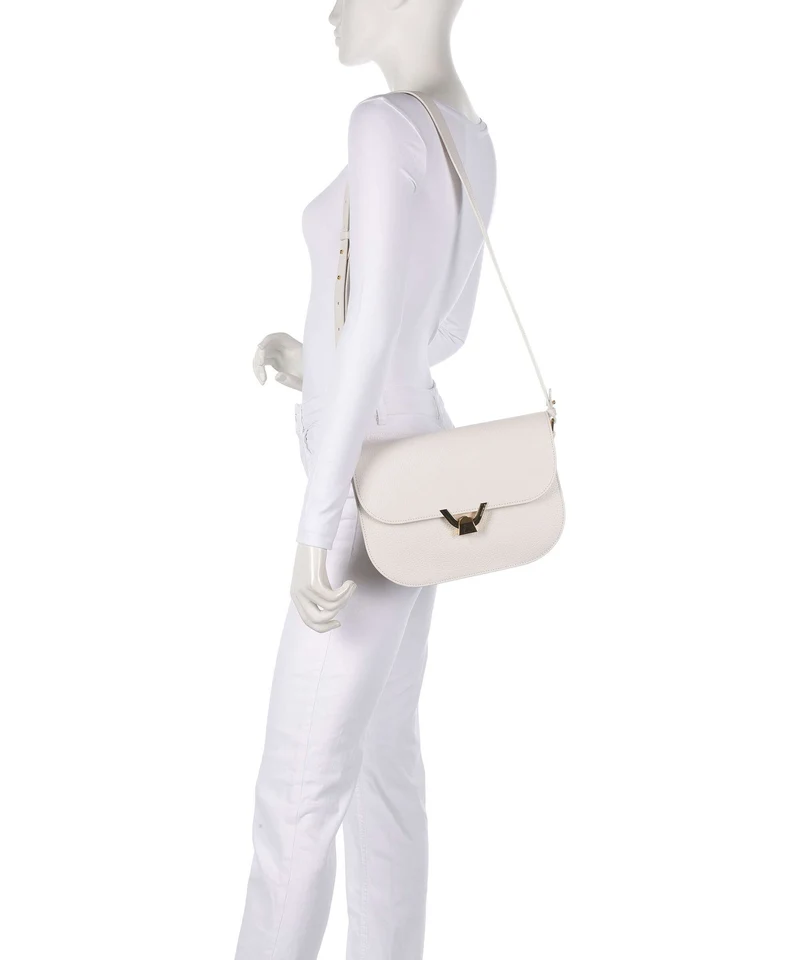 Coccinelle Dew Schultertasche blanco