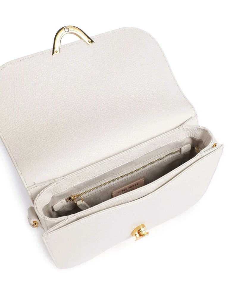 Coccinelle Dew Schultertasche blanco