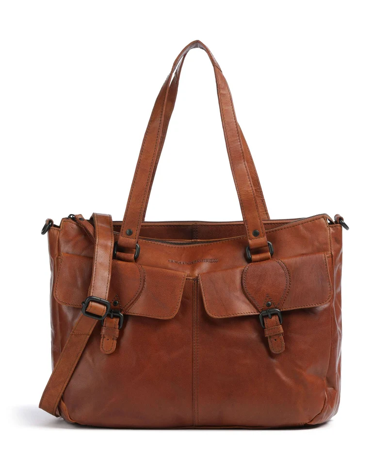 Spikes & Sparrow Bronco Fee Aktentasche brandy