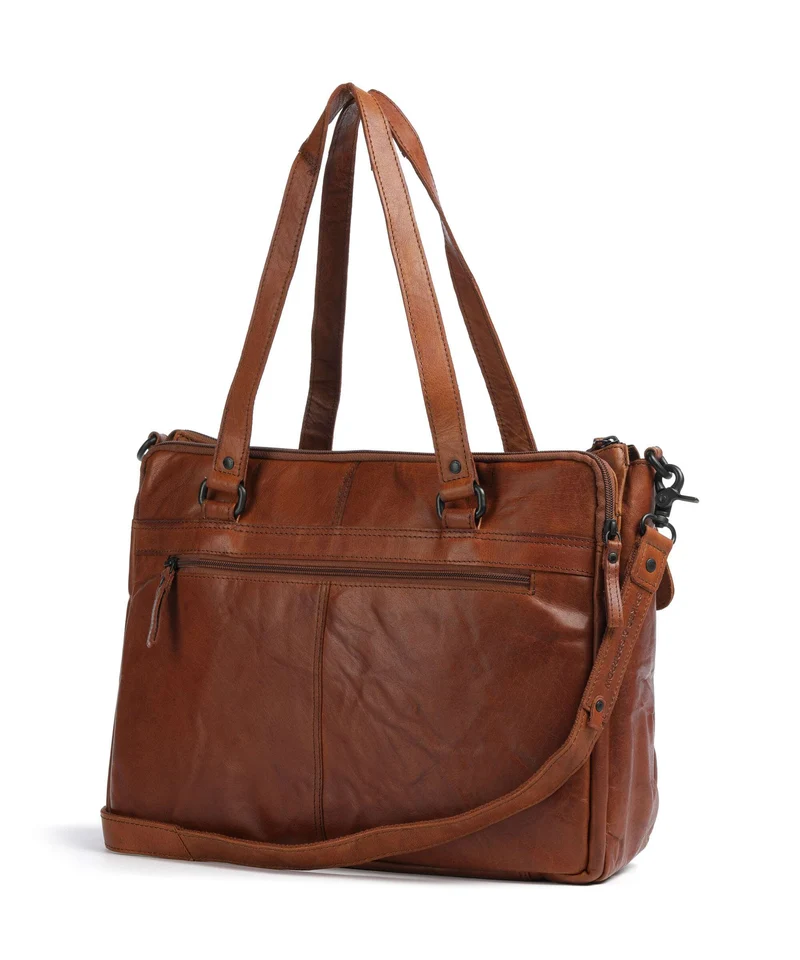 Spikes & Sparrow Bronco Fee Aktentasche brandy