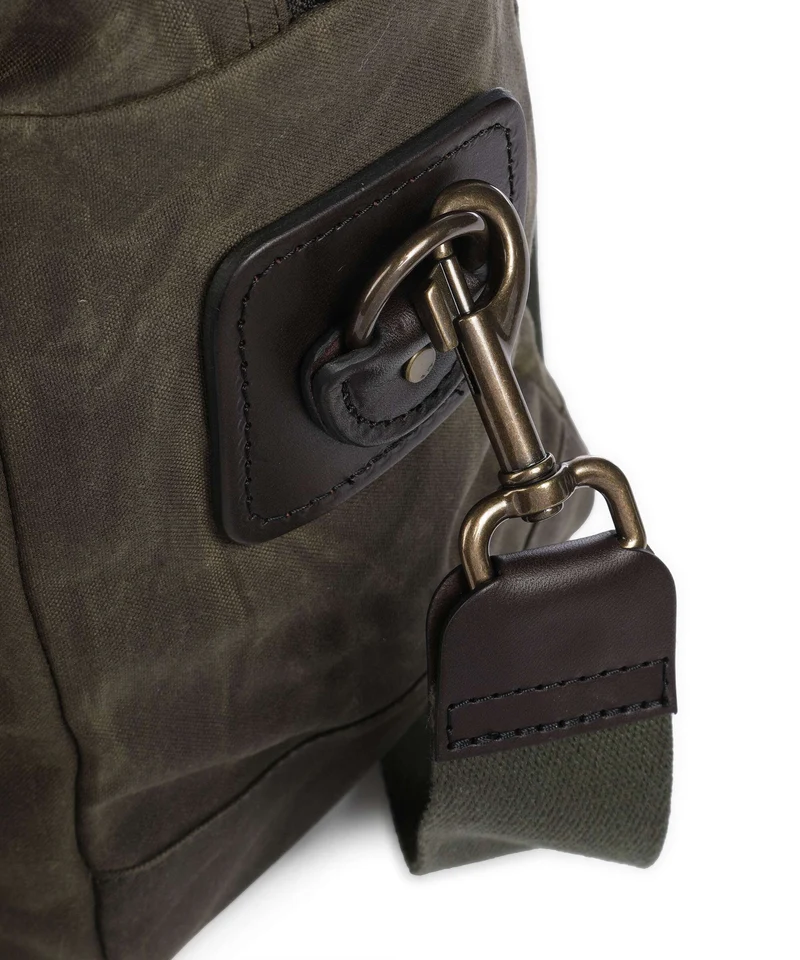Filson Oil Finish Tin Cloth 24HR Duffle Weekender otter green