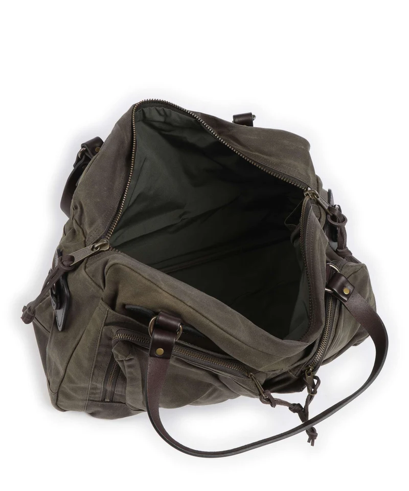 Filson Oil Finish Tin Cloth 24HR Duffle Weekender otter green