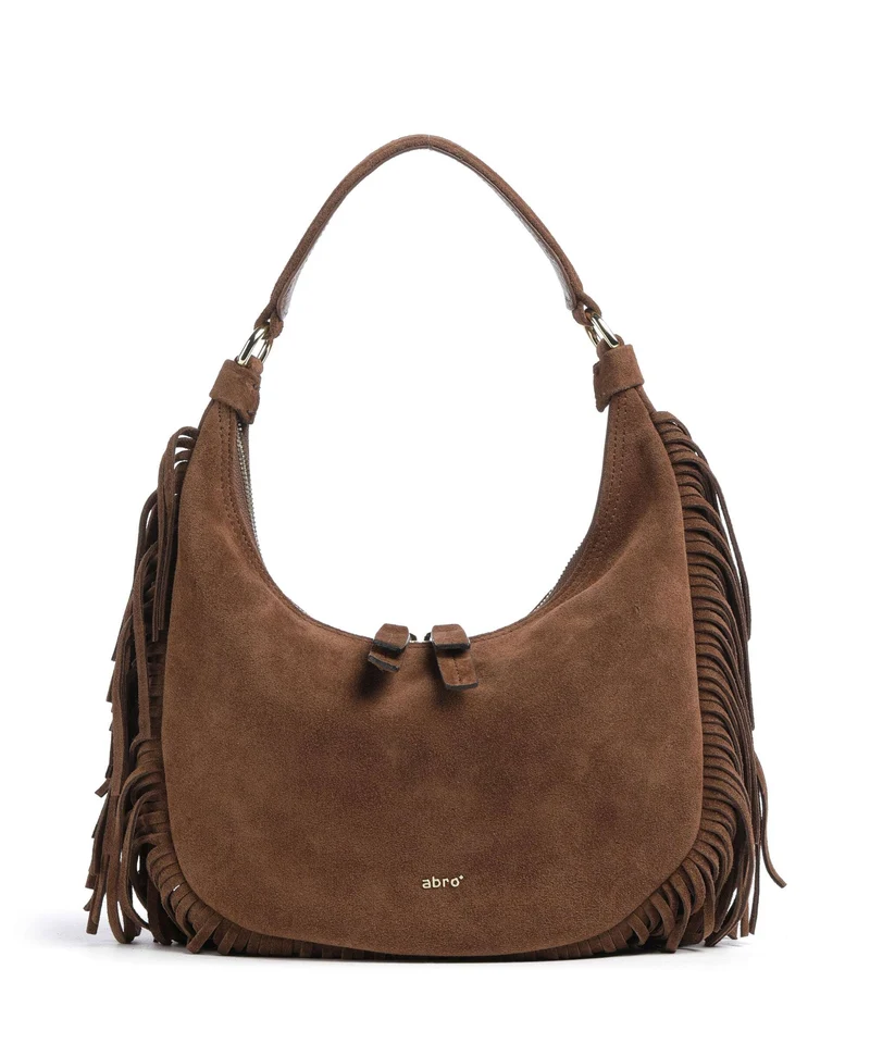 Abro Suede Nana Small Beuteltasche wood