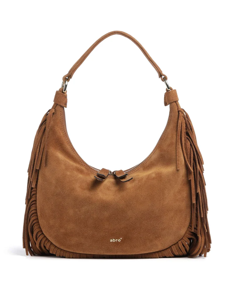 Abro Suede Nana Small Beuteltasche cuoio