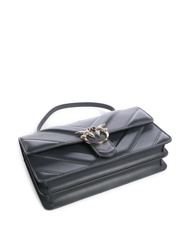 Pinko Love One Classic Schultertasche grigio asfalto/oro mordore