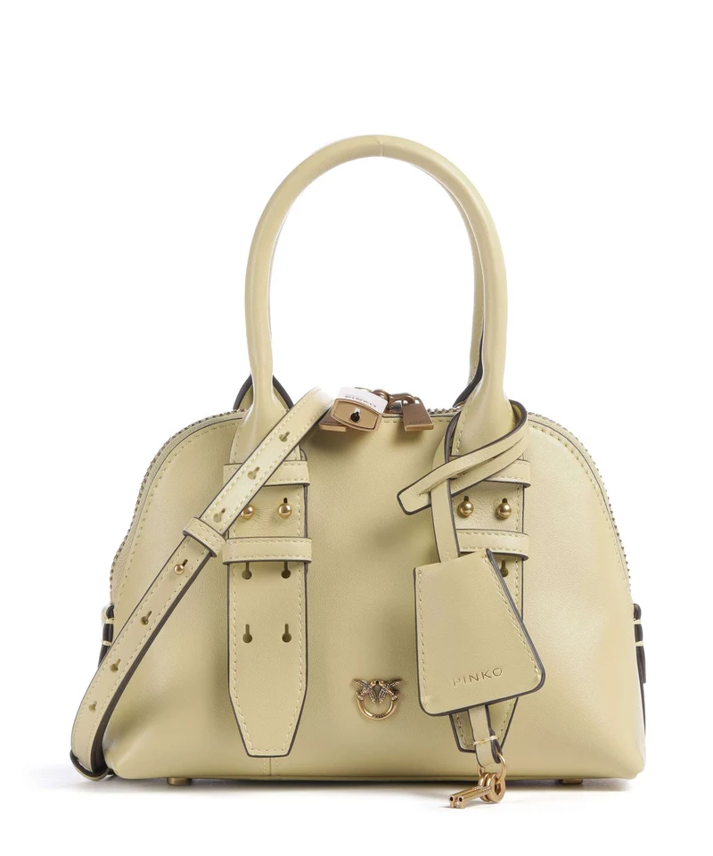 Pinko Bowling Mini Handtasche giallo vaniglia/antique gold