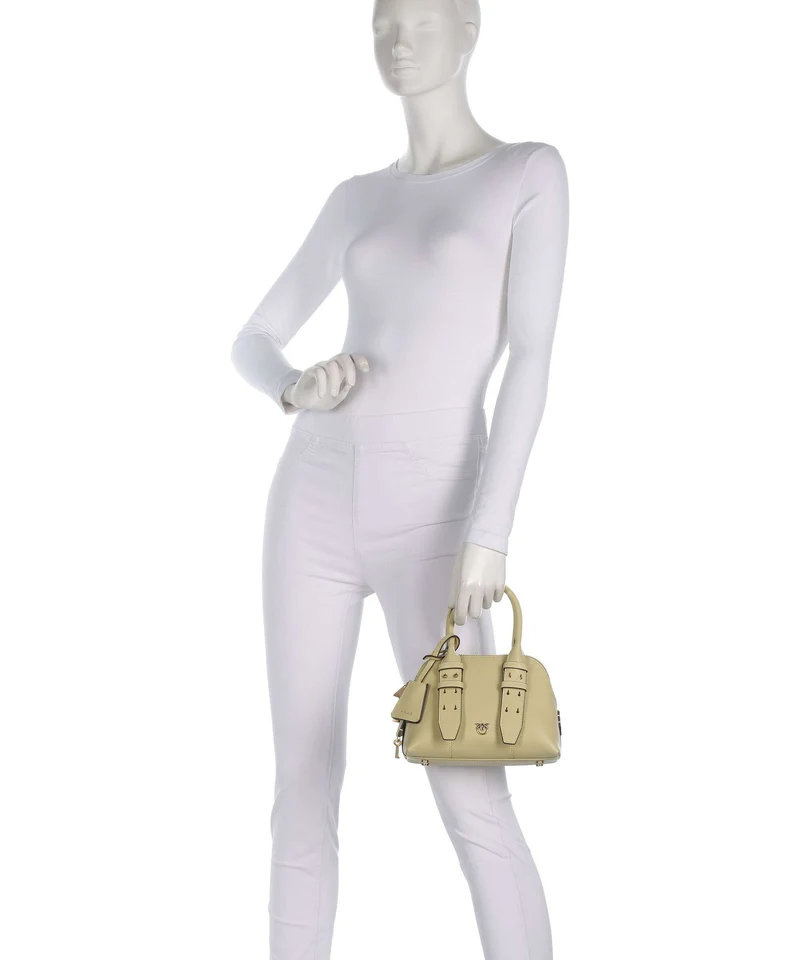 Pinko Bowling Mini Handtasche giallo vaniglia/antique gold