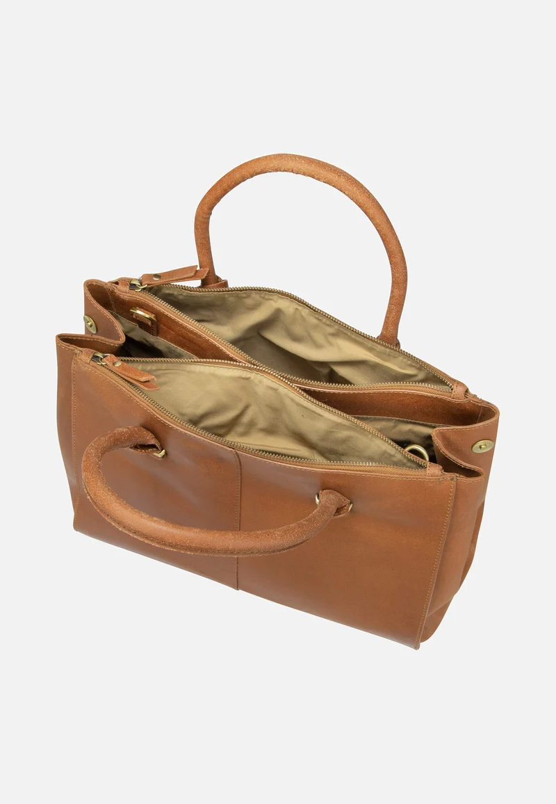 Vintage Wieske 2-Zipper 6971 Cognac - Bowling Bag