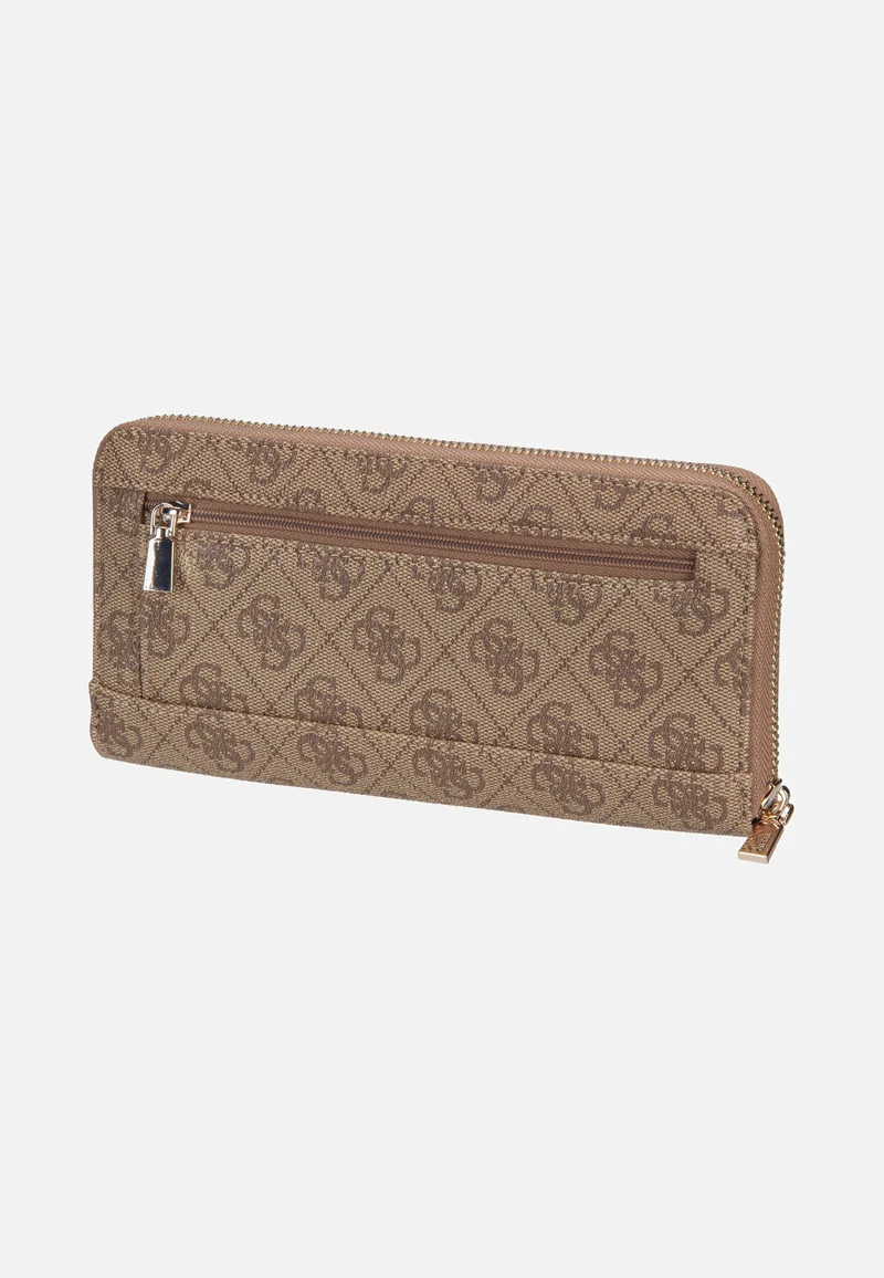 Brenton Slg Large Zip Around Latte Logo - Portemonnaie