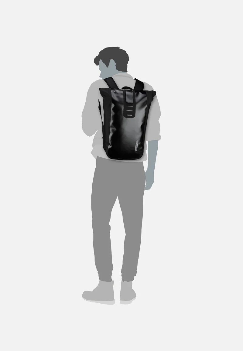 Velocity 23L Schwarz - Rolltop Rucksack