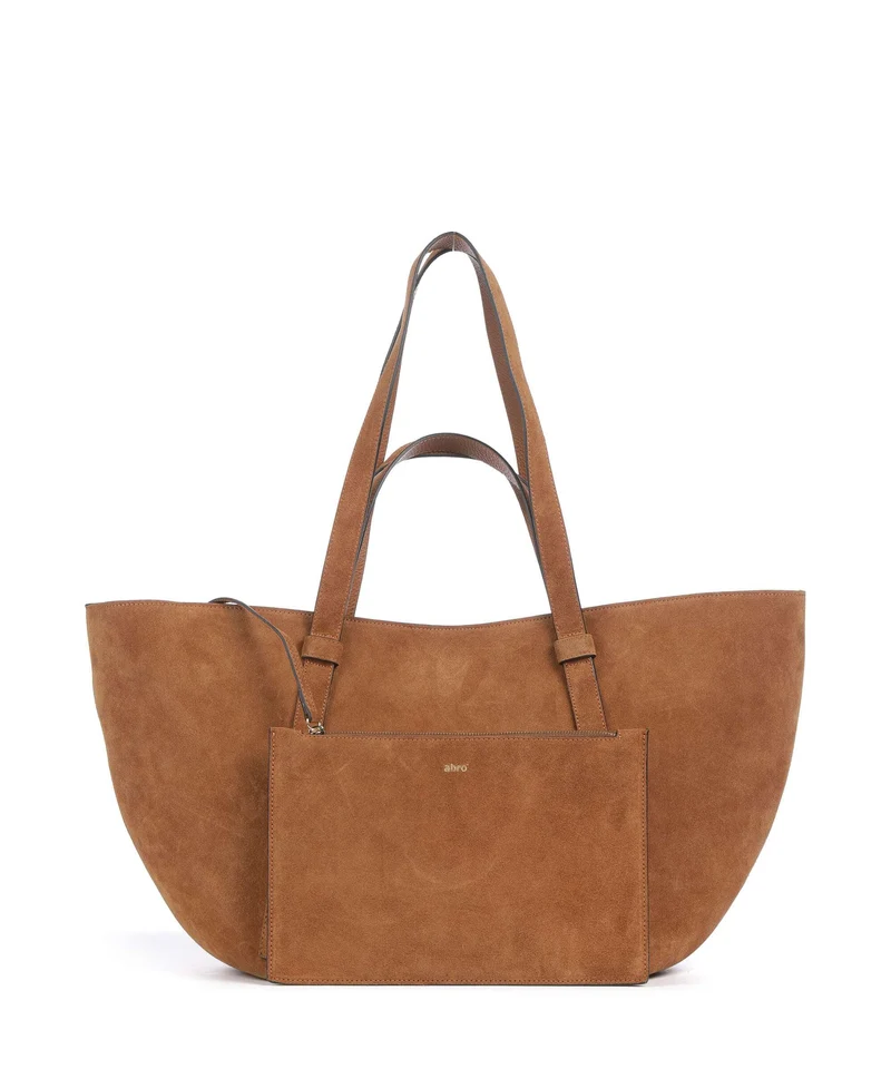 Abro Suede Cosmo Large Shopper cuoio