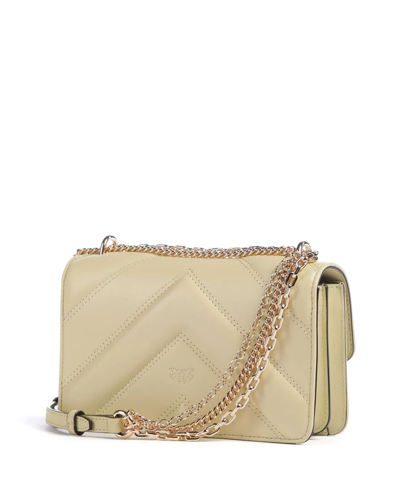 Pinko Love One Mini Schultertasche giallo pastinaca/gold mordore
