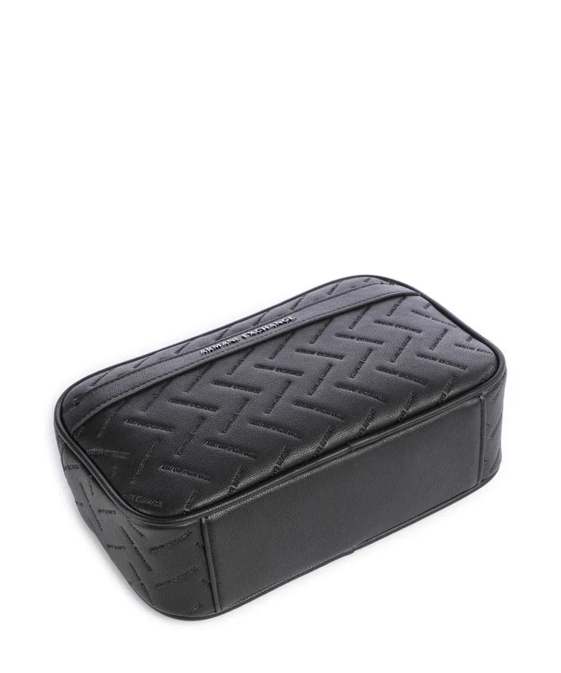 Armani Exchange Ginevra Embossed Kulturbeutel black