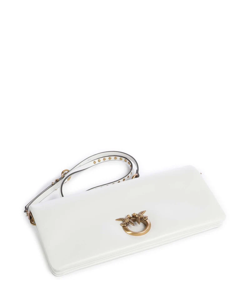 Pinko Click Soft Classic Umhängetasche bianco nembo/antique gold