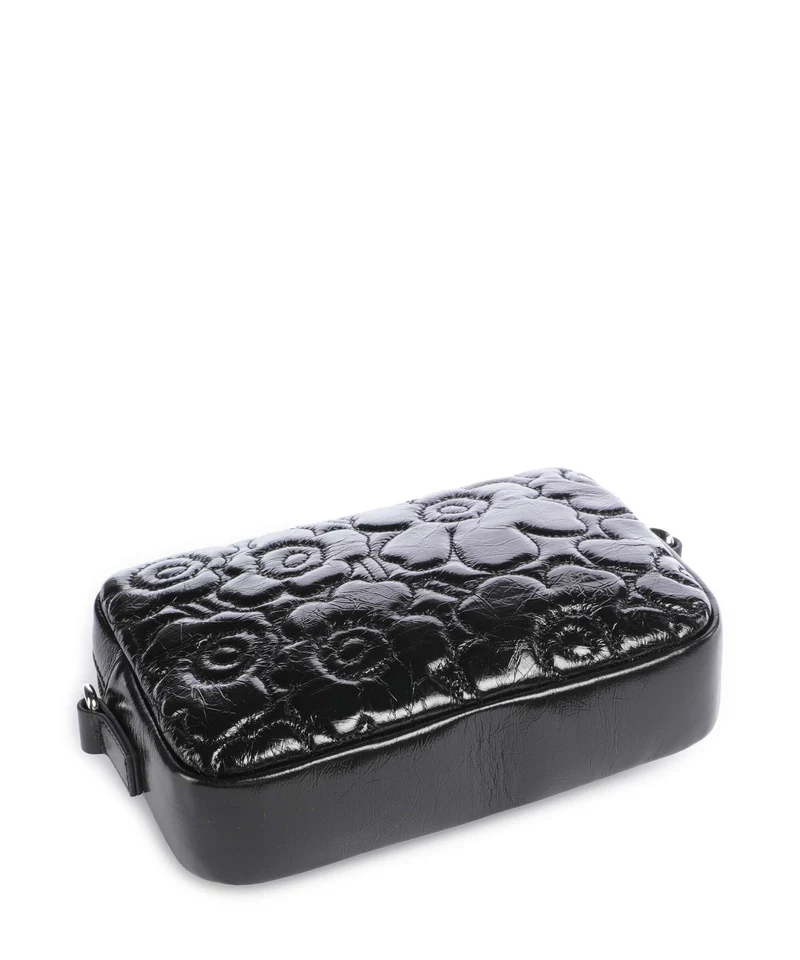 Marimekko Gratha Soft Unikko Umhängetasche shiny black
