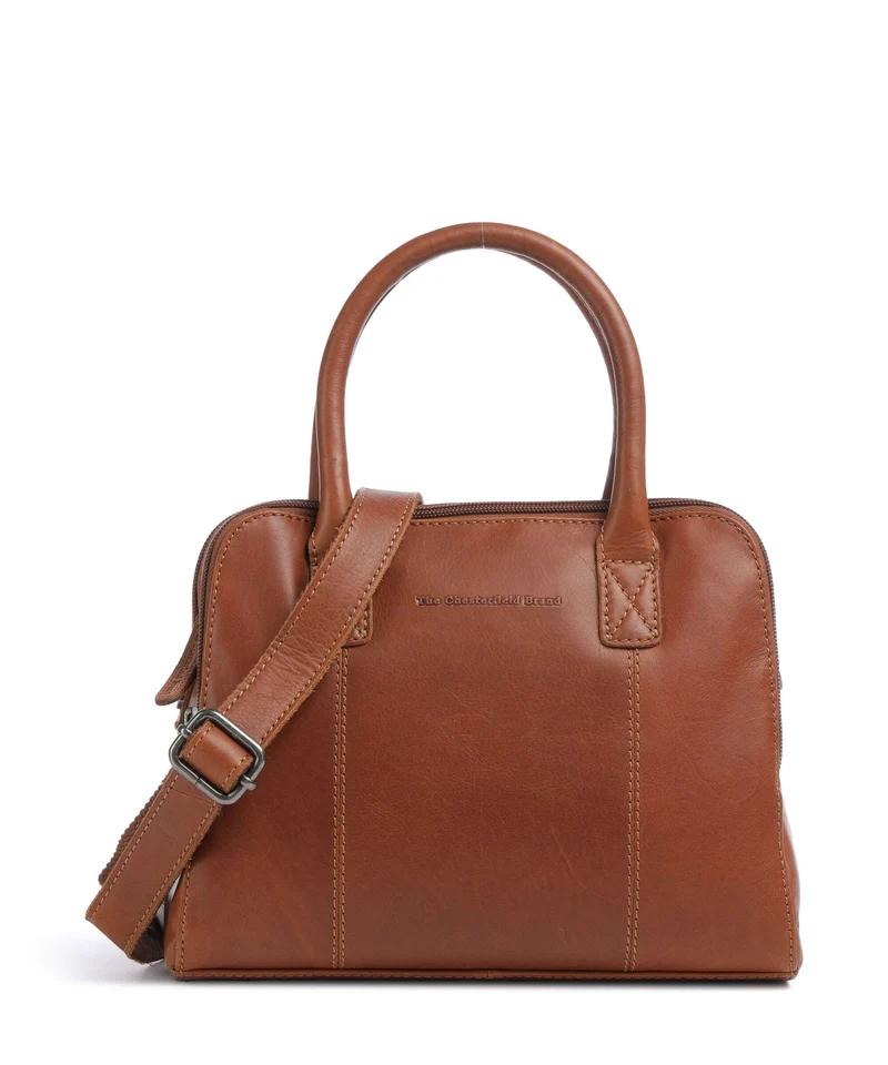 The Chesterfield Brand Wax Pull Up Cow Ezra Handtasche cognac