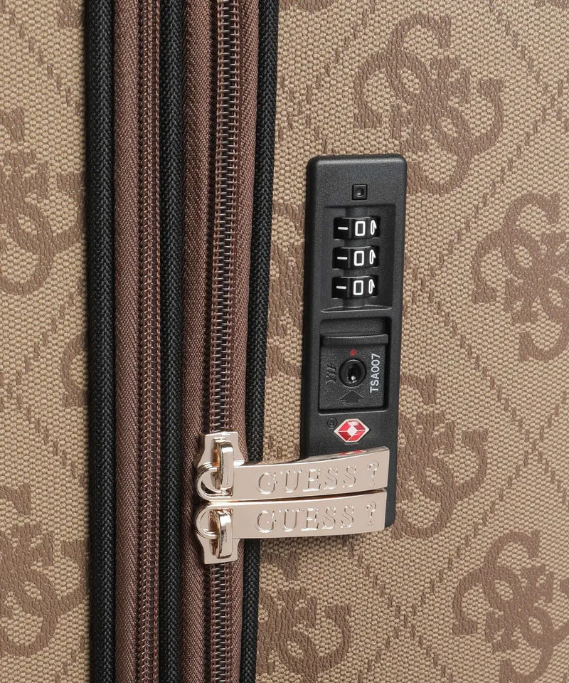 Guess Berta Maxi 4G 4-Rollen Trolley latte logo/brown