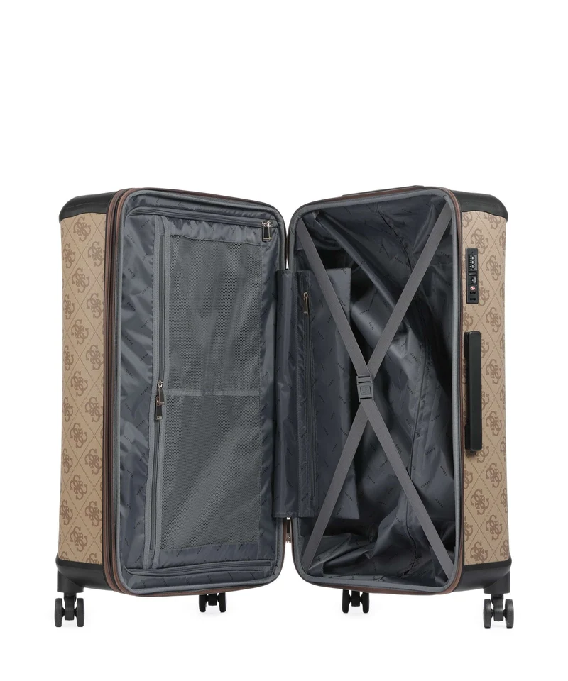 Guess Berta Maxi 4G 4-Rollen Trolley latte logo/brown