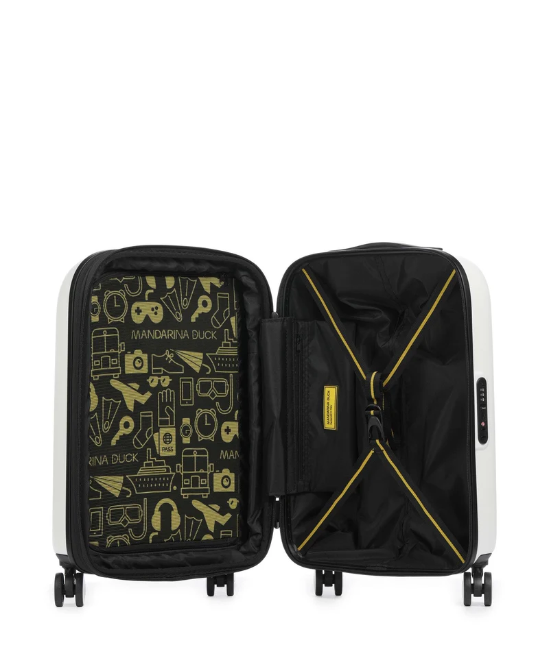 Mandarina Duck Logoduck+ 4-Rollen Trolley blanc