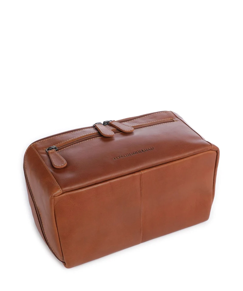 The Chesterfield Brand Wax Pull Up Cow Elmia Kulturbeutel cognac